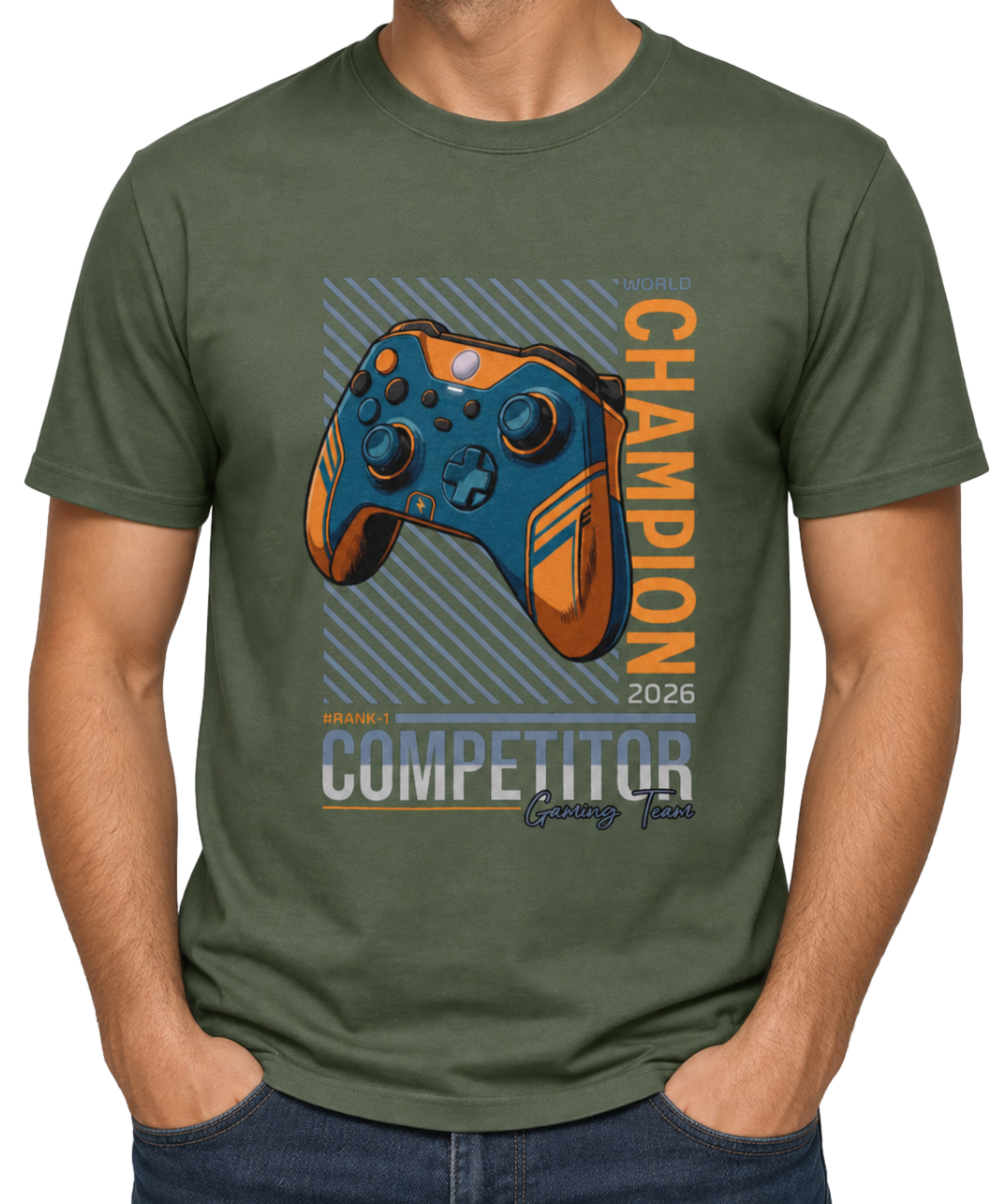 Competitive Gamer T-Shirt Retro Gaming T-Shirt Gamer Gift