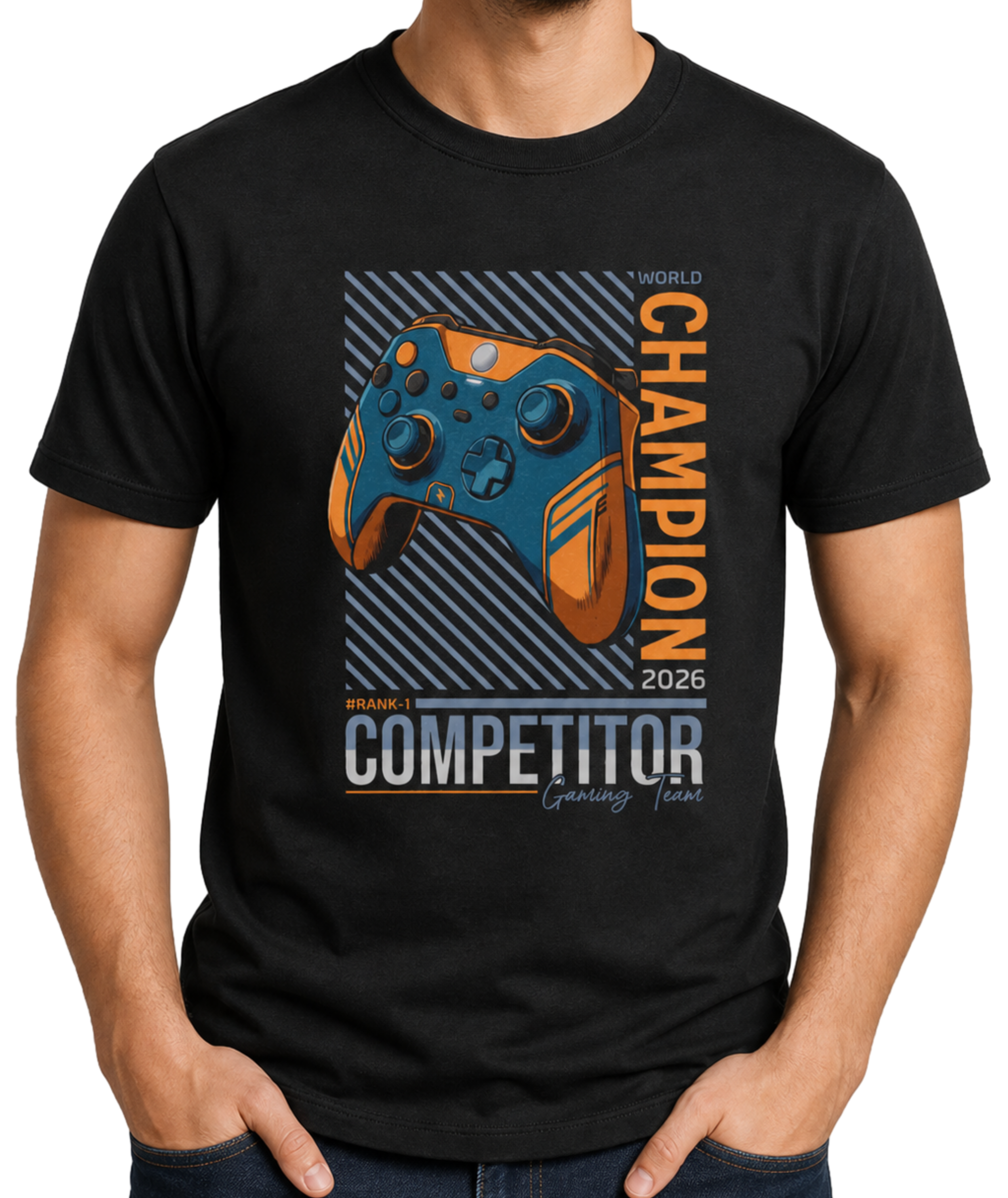 Competitive Gamer T-Shirt Retro Gaming T-Shirt Gamer Gift