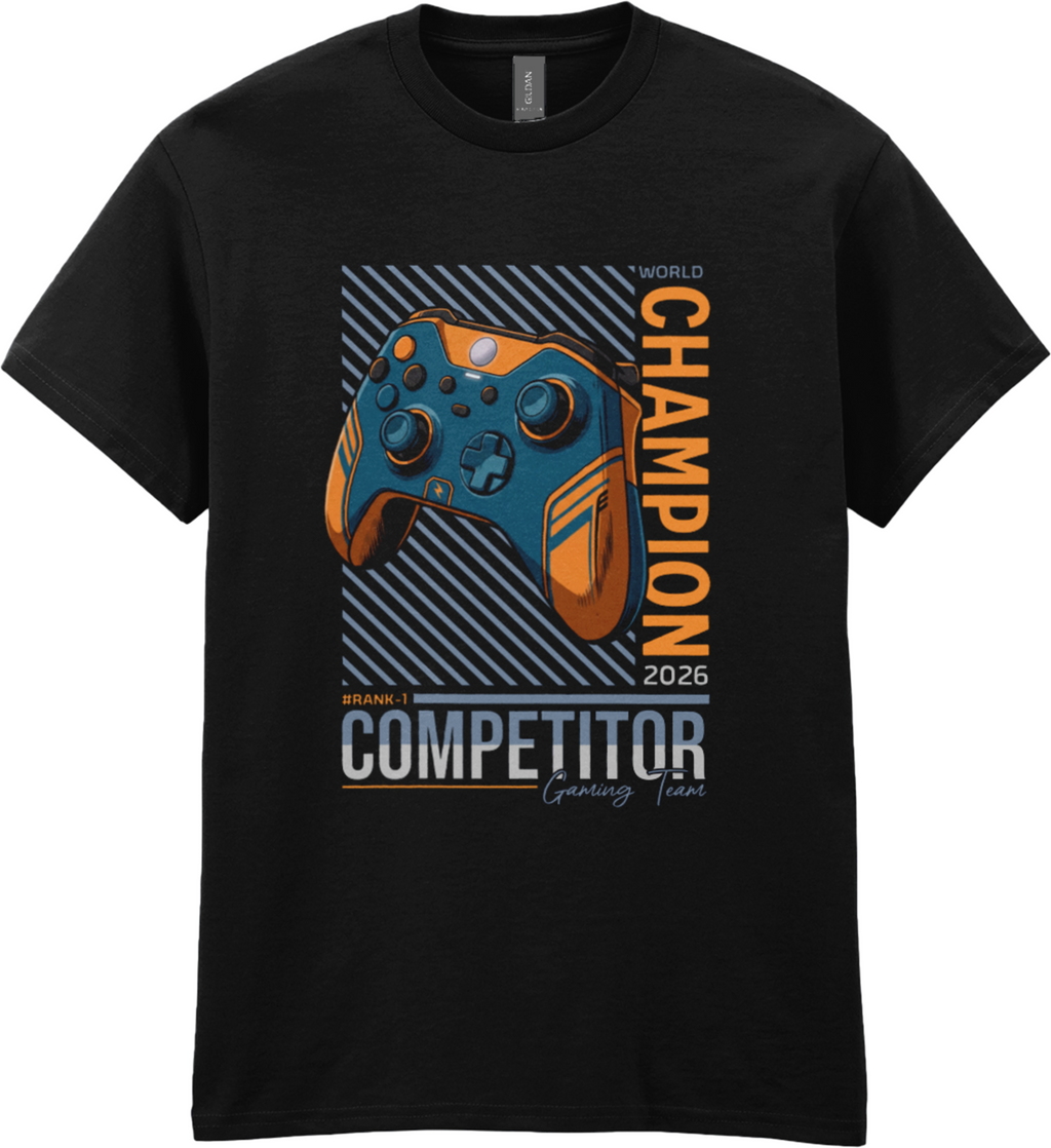 Competitive Gamer T-Shirt Retro Gaming T-Shirt Gamer Gift