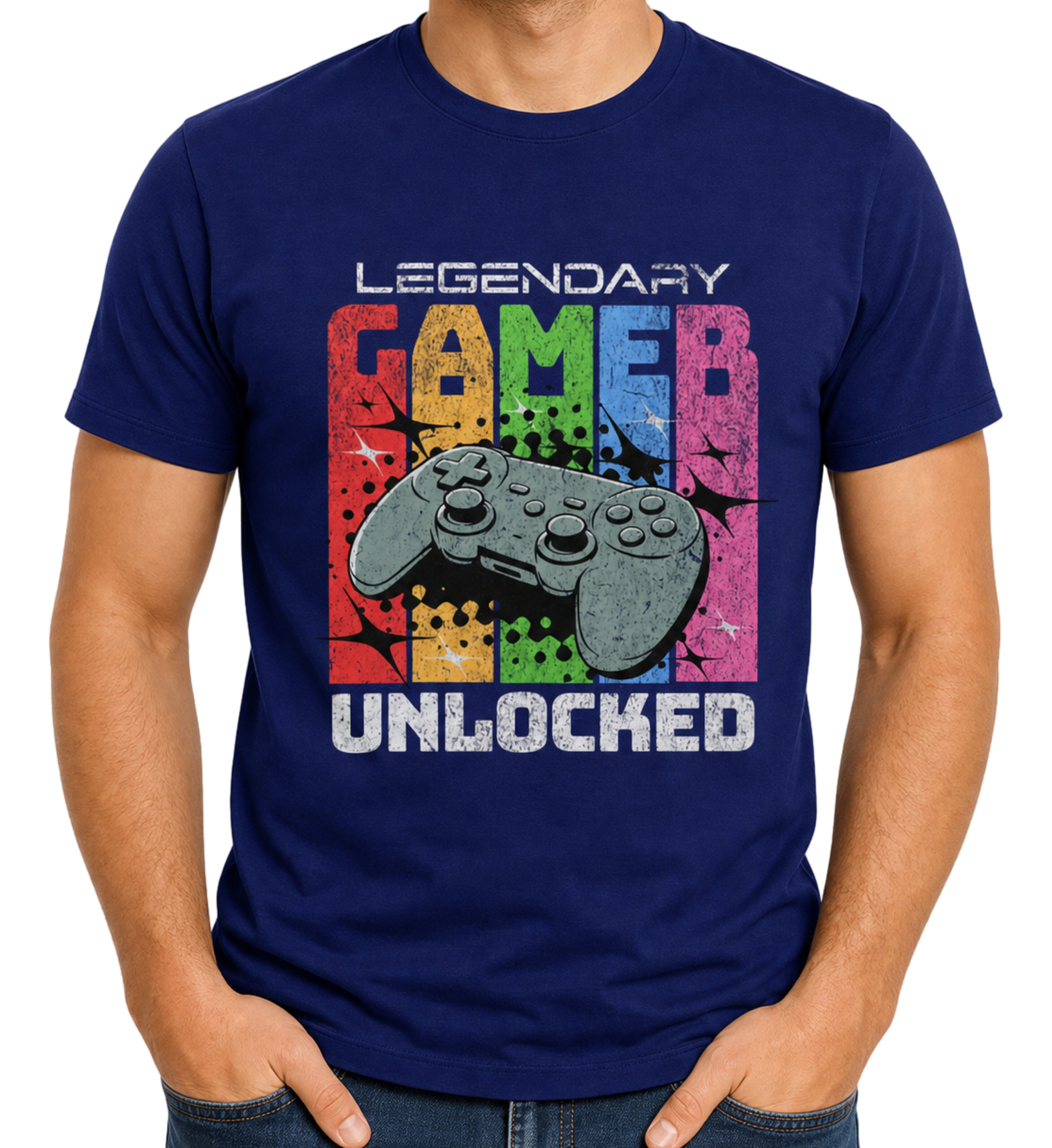 Legendary Gamer Unlocked T-Shirt | Retro Gaming T-Shirt | Gamer Gift Gildan Tee