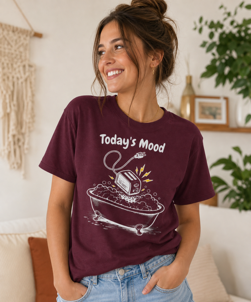 Funny Women's Graphic T-Shirt | Today's Mood Sarcastic Tee | Humour Gift