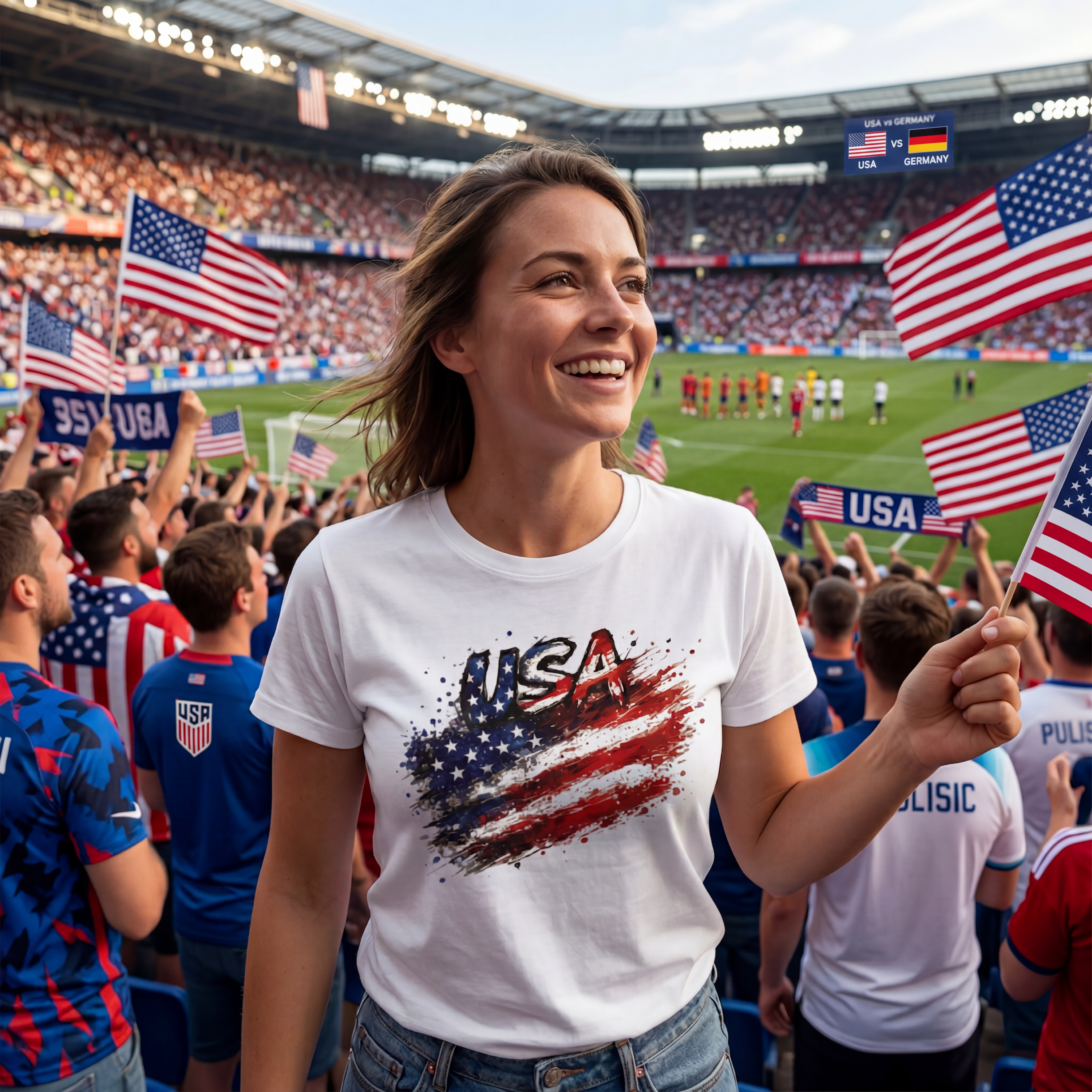World Cup 2026 | USA Football T-Shirt | USA Flag T-Shirt | USA Fan Gift