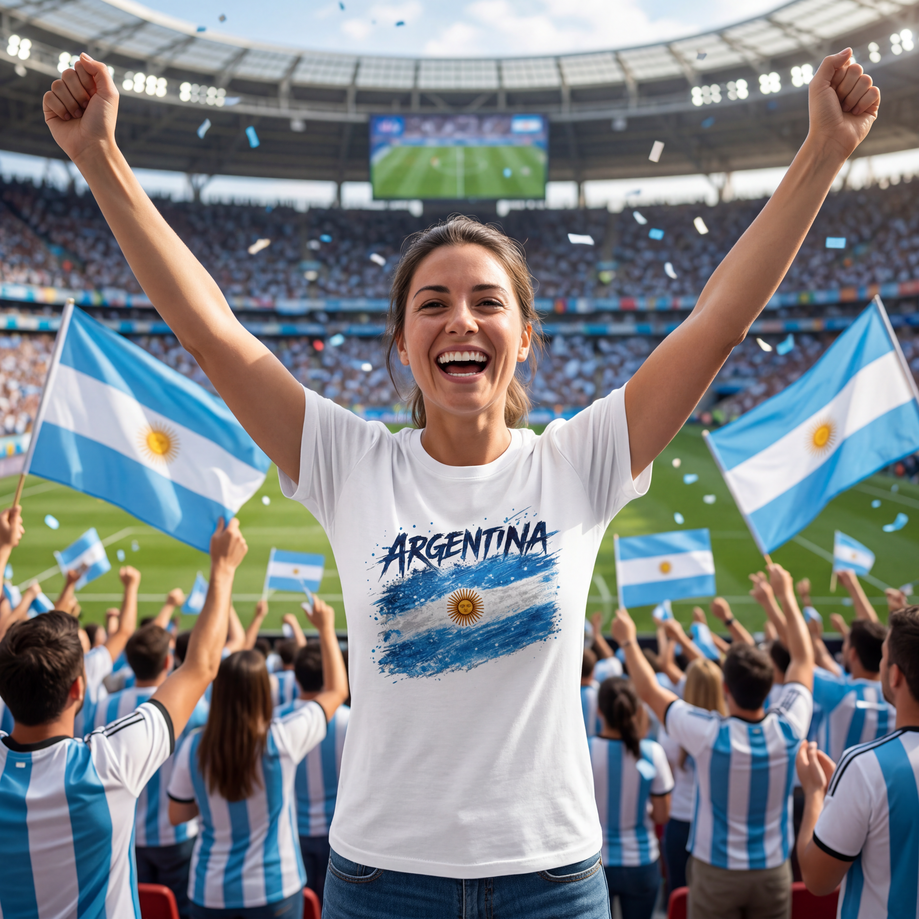 World Cup 2026 | Argentina Football T-Shirt | Argentina Flag T-Shirt | Argentina Fan Gift